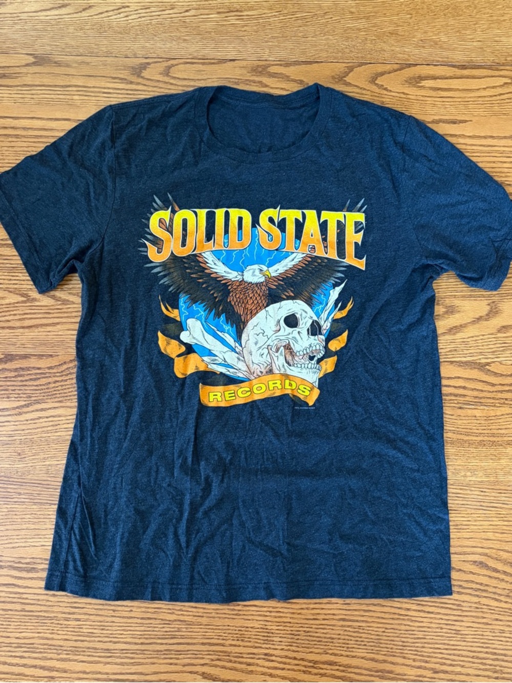 Solid state records - Band tee Black with Eagle & Skull